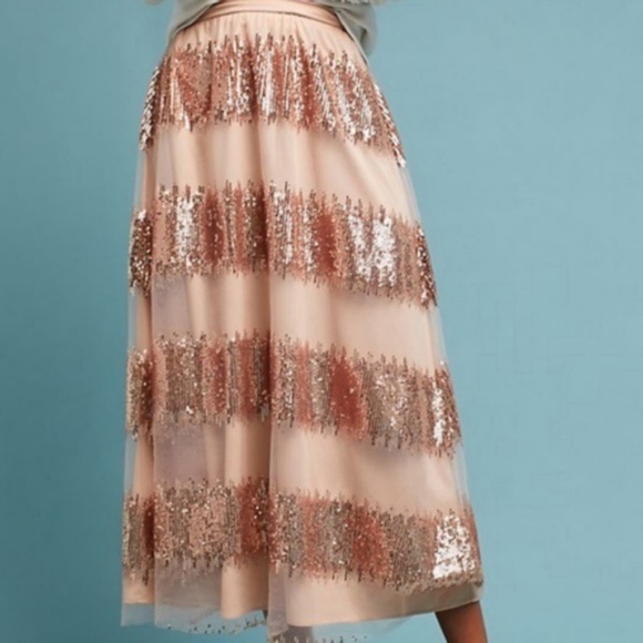 Revelry Maxi Tulle Skirt Anthropologie Eva Franco NWT Size 0 - Picture 2 of 6